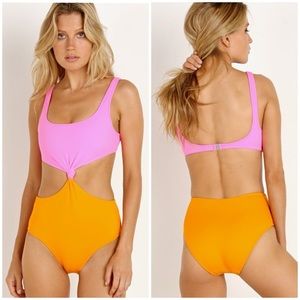 Solid & Striped The Bailey One Piece Pink Orange